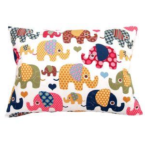 Kids Toddler pillowcase – Beige Elephants