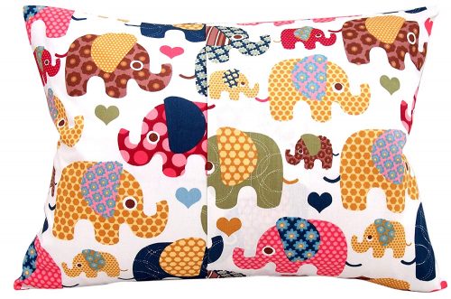 Kids Toddler pillowcase – Beige Elephants