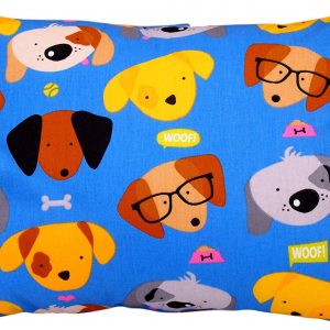Toddler Pillowcase – Puppies with Glasses On Blue