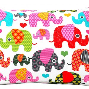 Kids Toddler Pillowcase – Multicolored Elephants