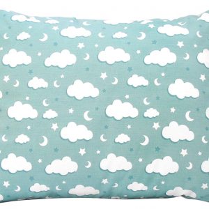 Kids Toddler Pillowcase – Green Clouds